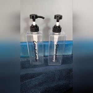 Refillable Shampoo And Conditioner Bottles (Clear 21oz)(EUC)